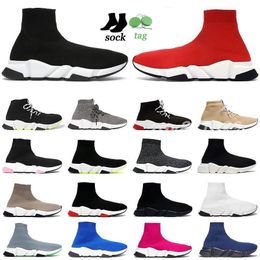 2022 designer men womens Casual Running Shoes Black White TripleS speed trainer Stretch-Knit sock boots runners sneakers 36-45 z3