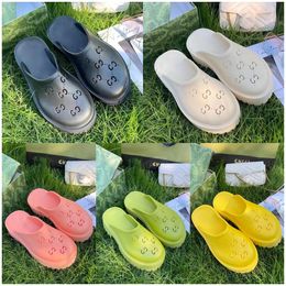 Designer-Hausschuhe für Damen, modisch, besticktes Segeltuch, Sandalen, Mädchen, 5055 mm, Plateau-Slipper, braun, weiß, schwarz, Slip-Flops, Strand-Slide, Herren-Sandale, 35–43