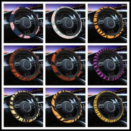 Steering Wheel Covers Tiger Pattern Skin Print Car Cover 38cm Elastic Suitable Auto Decoration Accessories