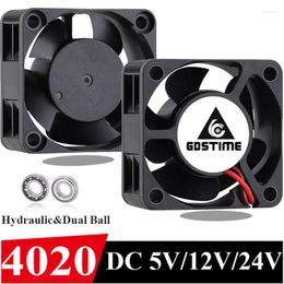 Computer Coolings 5PCS Gdstime 4cm 3D Printer Fan Ball Bearing 40mm DC 24V 12V 5V Case Cooling Axial 2PIN/3PIN 40x40x20mm 1.57inch