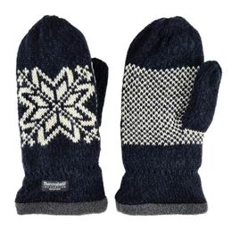 five fingers gloves Mens Snowflake Knit Mittens with Warm Thinsulate Fleece Lining
