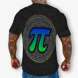 Men's T Shirts Summer PiShort Sleeve Day Math Symbol Funny Women Men Unisex Shirt Boys & Girls Mathematics Examination Tee Tops