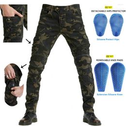 Motorcycle Apparel Men Outdoor Riding Rider Camo Jeans Equipment Protective Gear Road Racing Stretch Pants Multi-Color Optional 2022