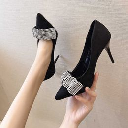 Dress Shoes Rimocy Bling Shiny Crystal High Heels Women Sexy Pointed Toe Thin Pumps Woman Shining Rhinestone Party Female 221213