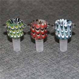 5 Styles 14mm Male Glass Bowls Slide For Hookah Oil Rigs Bong Glass Bowl Smoking Water Pipes