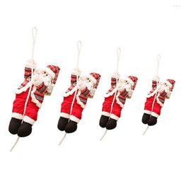 Christmas Decorations 2022 Climbing Rope Ladder Santa Claus Pendant Hanging Doll Tree Ornament Gifts Outdoor Home