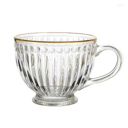 Coffee Tea Sets Large Capacity Breakfast Cup With Glass Household Brewing Oatmeal Milk Water