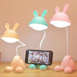 Table Lamps Lamp Eye Protection Student Study Bedroom Dormitory Multifunctional Intelligent Charging Bedside Nightlight