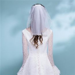 Headpieces Bridal Veil Short Single-layer Hair Comb White Po Studio Travel S Headdress