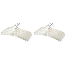 Hangers 10X Satin Padded For Delicate Wedding Dresses Silk With Anti-Rust Swivelling Chrome Hook