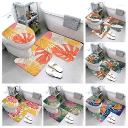 Bath Mats Anti-slip Mat Bathroom Rug Shower Decorative Absorbent Foot Entrance Bathtub Toilet Boho Nordic Plant Leaf