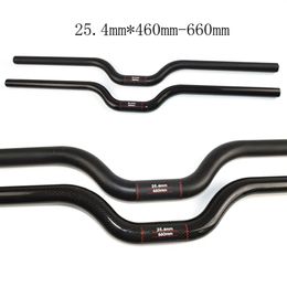 3K full carbon fiber handlebar 25 4mm 460-660mm kids child bicycle flolding bike mountain BMX cycling parts big rise bar matte or2607