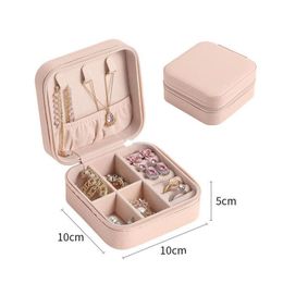 Boxes Jewelry Boxes 2022 Pu Leather Jewellery Storage Earring Box Display Case Organizer Packaging For Home Travel Girl Gift2671970 Drop