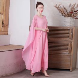 Ethnic Clothing Traditional Chinese Dress Qipao Red Cheongsam Dresses Summer 2022 Long Robe Vintage Femme Oriental Vestidos 30813