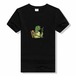 Мужская футболка летняя футболка лягушка милая графическая футболка зеленая эстетика негабаритная рубашка Harajuku повседневные мужчины топы