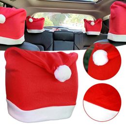 Chair Covers Christmas Hat Car Seat Headrest Cover Functional Protector Santa Vehicle Accessories Decoration