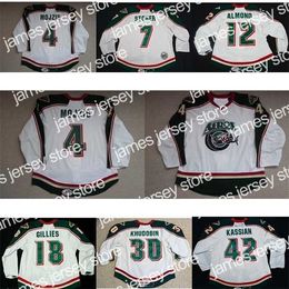 College Hockey Wears Nik1 2017 AHL Womens Kids Houston Aeros 7 Clayton Stoner 42 Matt Kassian 12 Cody Almond 100% Embroidery Custom Ice Hockey Jerseys Goalit Cut