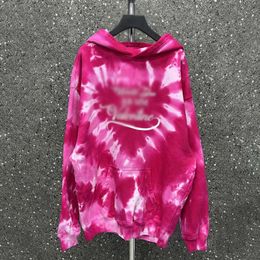 Men's Hoodies & Sweatshirts Unisex Love Print Tie-Dye Fleece Hoodie Hoodie