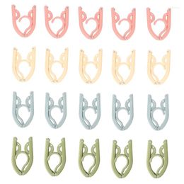 Hangers 20Pcs Multifunctional Portable Travel Folding Clothes Hanger Magic Plastic