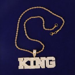 Bubble Letter Custom Name Necklace for Men Baguette Personalised Pendant Real Gold Plated Hip Hop Rock Rapper Jewellery