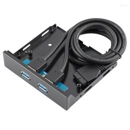 High Performance 20 Pin 2 Ports USB 3.0 Hub USB3.0 Front Panel Bracket Adapter Cable For PC Desktop 3.5 Inch Floppy Bay