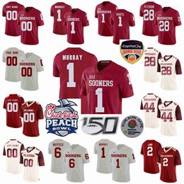 NCAA College Football Jerseys Kids Youth Jalen Hurts Jersey Kyler Murray Baker Mayfield Adrian Peterson Brian Bosworth Custom Stitched