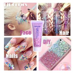 Glitter Glam Eye Shadow Sparkly Glitter Hair Shimmer Gel Flash Heart Loose Sequins Eyeshadow Party Face Body Decoration