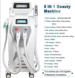 Effective Multi-function laser IPL tattoo removal machine vascular pigment acne therapy laser 5 Philtres OPT tattoo/ acne/pigment/wrinkle/vascular hair remove