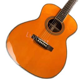 Lvybest Electric Guitar Custom 40 Inch Om28 Series Acoustic Guitar