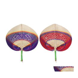 Other Home Decor Chinese Style Handmade St Fan Summer Cooling Bamboo Palm Leaf Handwoven Hand Manual Drop Delivery Garden Oti9T
