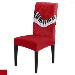 Chair Covers Piano Music Note Red Office Cover Spandex Elastic Printing Home El Wedding Dining