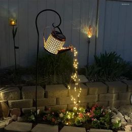 Solar LED Garden Lawn Lamp Creative Watering Can Sprinkles Type Shower Art Light Decoration Outdoor Gardening Lamps