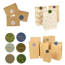 Gift Wrap 46pcs/box Thank You Sticker Colourful Package Bag Greeting Card Post Label Scrapbook Stationery Seal Decoration