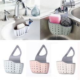 Kitchen Storage Simple Drain Rack Bathroom Sink Adjustable Basket Silicone Soap Sponge Faucet Tool Accessories