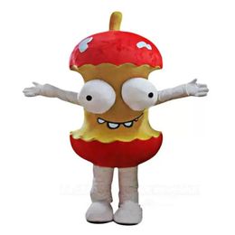 Halloween Red Apple Core Mascot Costume Cartoon Fruit Anime theme character Christmas Carnival Party Fancy Costumes Adults Size Outdoor Outfit