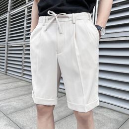 Men's Shorts Summer 6 Colour Suit Men Slim Fashion Society Mens Dress Korean Loose Casual Straight Formal