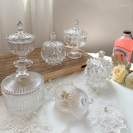 Storage Bottles European Style Glass Containers For Home Jars And Lids Candy Jar Honey Candle With Lid Tank