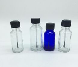 Storage Bottles 5ml 10ml 15ml Clear/Amber/green/blue Empty Nail Polish Bottle Glass With Brush Cap SN3220
