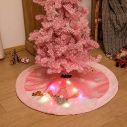 Christmas Decorations Tree Decor Skirt Pink Fur For Xmas Home