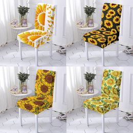 Chair Covers Sunflower Print Removable Cover High Back Anti-dirty Protector Home Gaming Office Bean Bag Chairs