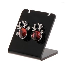 Jewelry Pouches 10 Pcs/Set Earrings Shelf Display Stand Holder L Shape Rectangle Acrylic Professional Ear Stud Show Bracket Rack Showcas