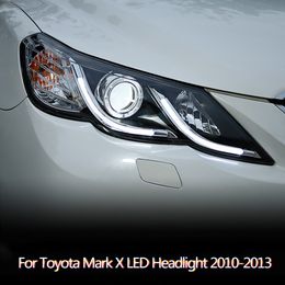 Car Headlights Assembly Turn Signal Indicator Lights For Toyota Reiz Mark X LED Headlight 2010-2013 Front Lamp Lighting Accessories