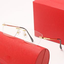 Designer sunglasses for woman glasses men carti sunglass lunettes black Mirror Buffalo Horn square goggle rimless eyeglasses luxury sunglasses