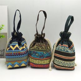 Cute mini string bag lady cloth art zero purse hand carry cosmetic bag 2750