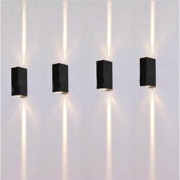 Wall Lamps Waterproof Outdoor 6W COB LED Wal Light Up And Down 2X3W Porch Lamp 3000K 4000K 6000K AC85-265V DC12V