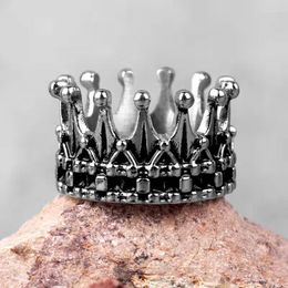 Cluster Rings Style Vintage Punk King Crown Metal Cool Men's Rock Party Biker Jewellery