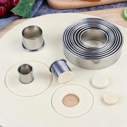 Baking Moulds 12 Pieces Round Cookie Biscuit Cutter Set Stainless Steel Donut Ring Molds Graduated Circle Metal Tools