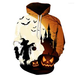 Men's Hoodies 3D Printed Halloween Horror Pumpkin Head Hoodie Men Sweatshirt Women Harajuku Pullovers Casual Clothes Tops