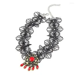 Chains Resident Evil Woman Necklace Vampire Moth Female Lace Collar Halloween Costume Cospaly Accessories Gift