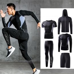 Running Sets Men's Tracksuit Gym Clothing Men Compression Sports Wear Fitness Clothes Jogging Suits Exercise Workout Suit